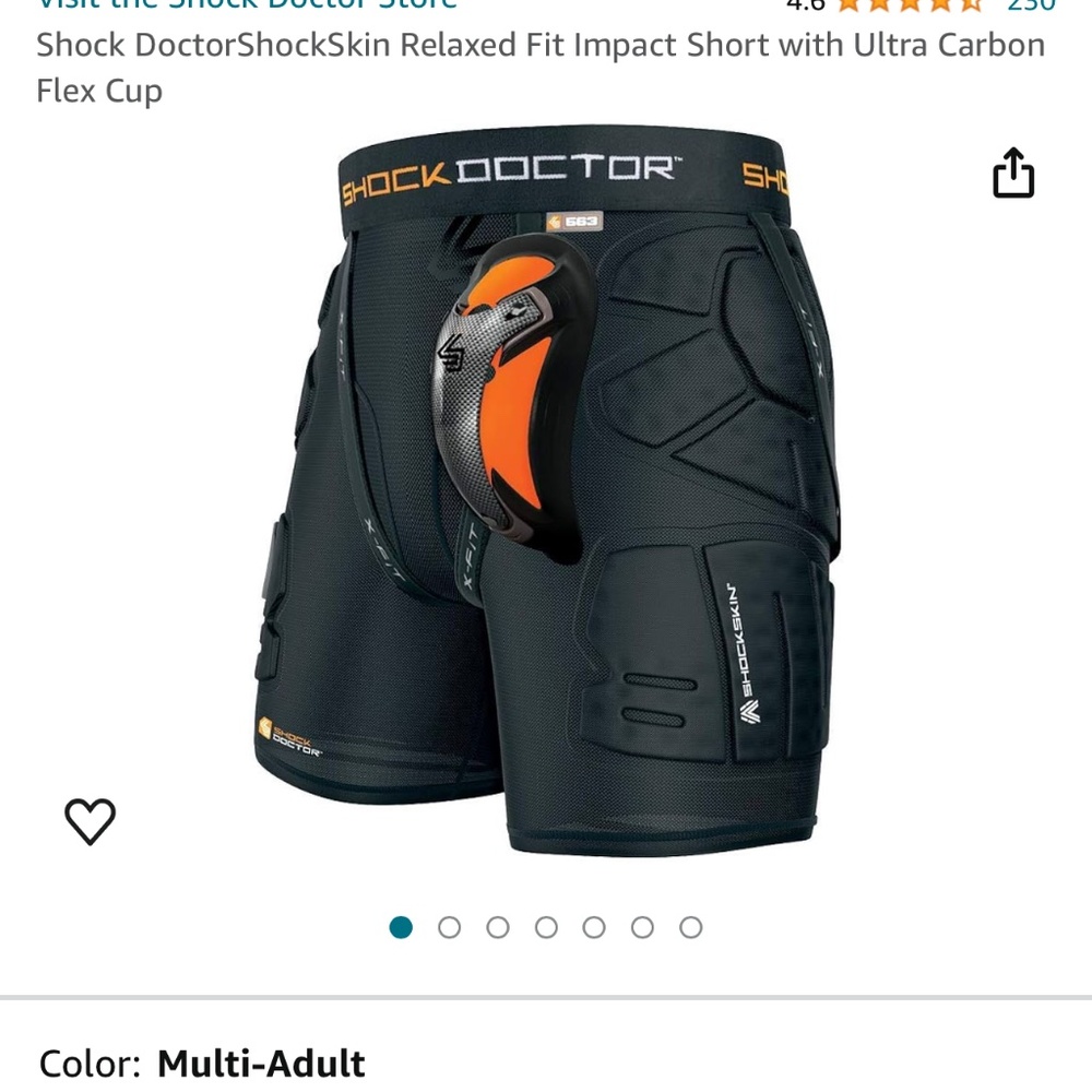 Shock Doctor Shockskin relax fit impact shorts